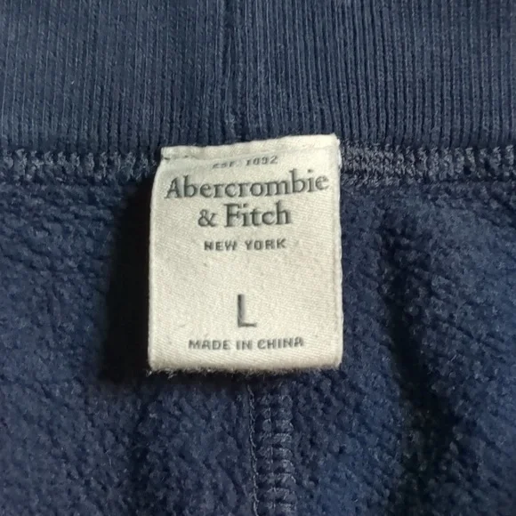 Vintage Abercrombie & Fitch Men's Y2K Navy Moose Embroidered Sweatpants - Picture 5 of 7